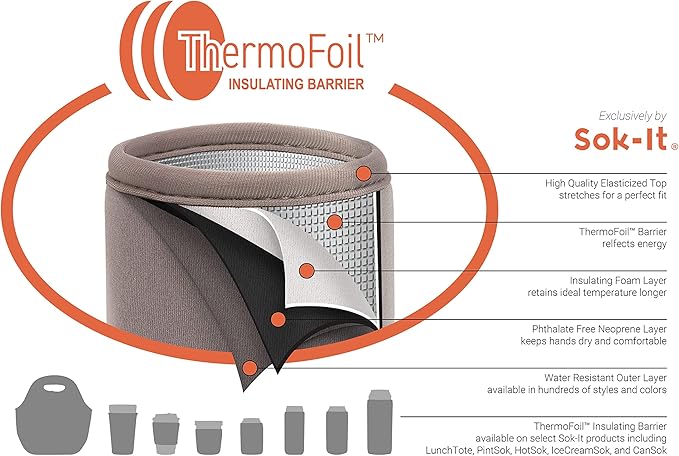 Sok It LunchTote Zippered Bag Insulated Neoprene Caddy (Cowgirl Couture, Large 4.5 Quart Lunch Tote)