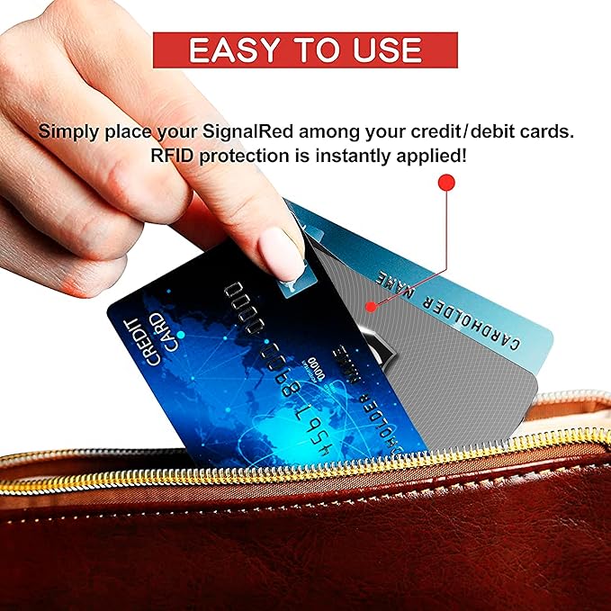 SaiTech IT 2 Pack RFID Blocking Cards, One Card Protects Entire Wallet Purse For Men & Women, NFC Contactless Bank Debit Credit Card Protector ID ATM Guard Card – Grey