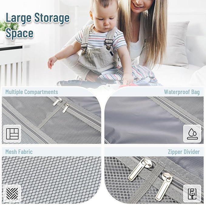 22 Inch Hardside Checked Luggage with Child Seat - 40L Spinner Suitcase W/TSA Lock, Aircraft-Grade ABS+PC Shell & Commercial Wheels for Family Travel