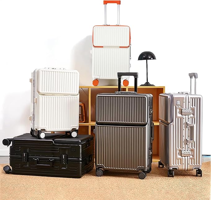 Hard Shell Luggage 20 Inch Travel Luggage, 22x14x9 Airline Approved with TSA Lock, PC+ABS Aluminum Frame, Lightweight Travel Luggage 20'' 24'' 26'' Carry-On (orange, 20 inch)