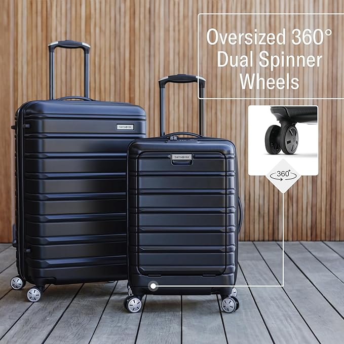Samsonite Omni 2 International Carry-On Luggage with 360° Spinner Wheels - Scratch Resistant Hardshell - TSA, Airline-Approved - Expandable Polycarbonate Shell for Lightweight Travel - Lagoon Blue