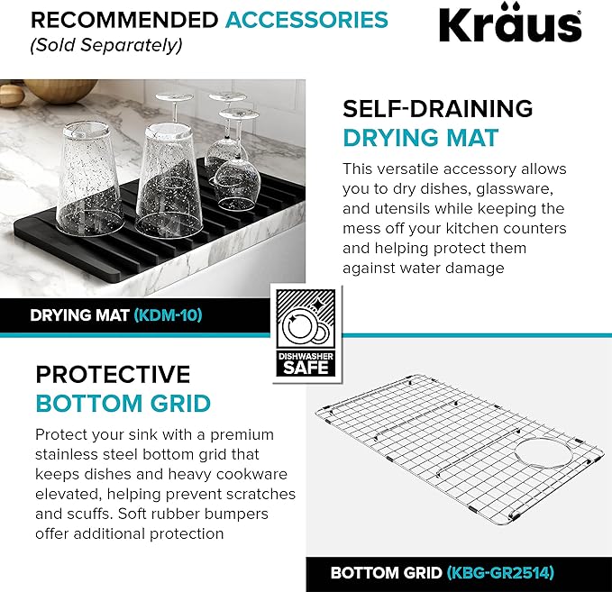 KRAUS Bellucci 30” in. Undermount Workstation Granite Kitchen Sink in White with Accessories, KGUW1-30WH