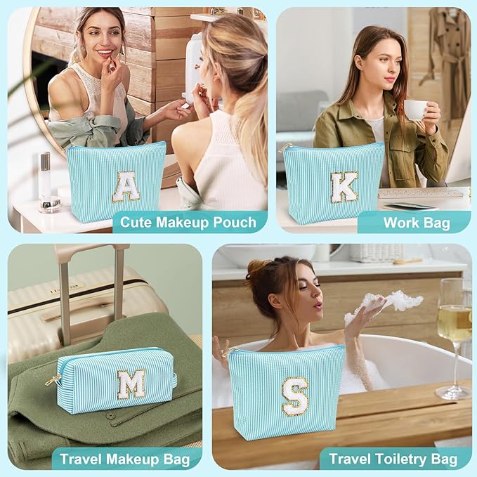 YOOLIFE Gifts for Women, Makeup Bag Make Up Bag Pouch Cosmetics Organizer Bag Cute Makeup Bag Skincare Bag Personalized Daughter Best Friend Birthday Gifts Birthday Gifts Wedding Gifts N