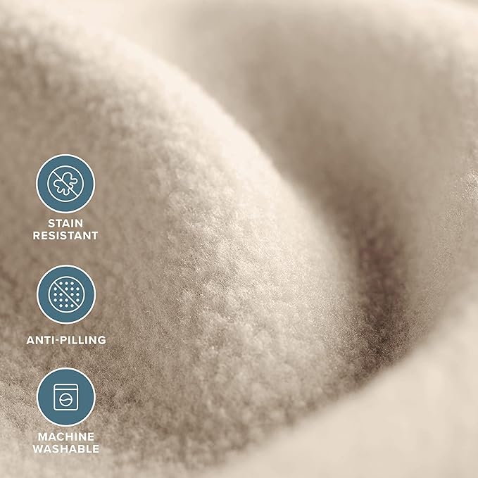 Bare Home Lightweight Polar Fleece Blanket Sand Full/Queen
