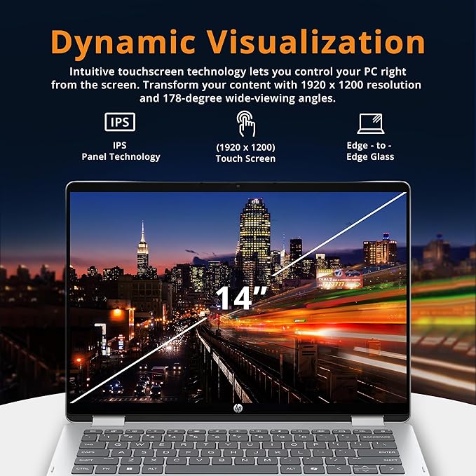HP OmniBook 5 Flip 2-in-1 14" 2K Touchscreen Laptop, Intel 7 150U, 16GB LPDDR5, 2.16TB Storage(2TB SSD+160GB Docking Station Set), Backlit Keyboard, 5MP IR Camera, Wi-Fi 6E, Windows 11 Pro, Silver