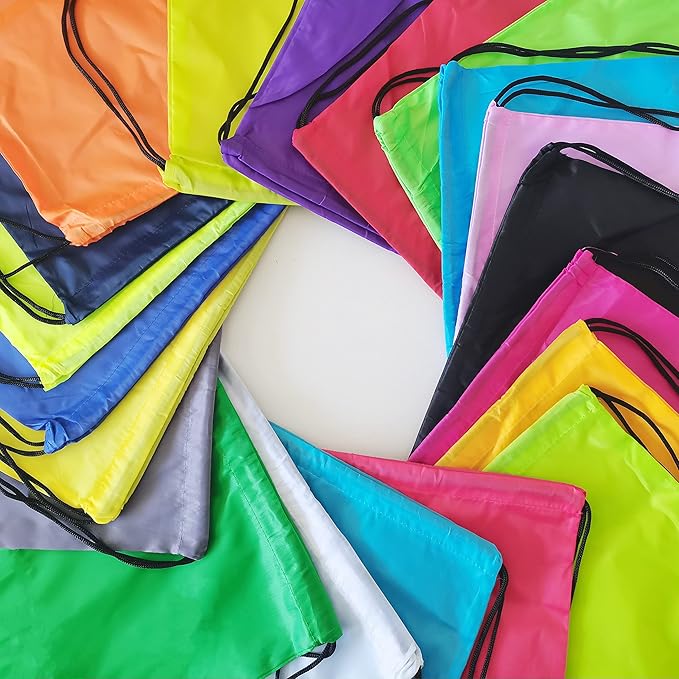 120 Pieces Drawstring Backpack Bags Sports Sackpack Bulk Cinch Gym Bag For Women Men Outdoor Sports Backpack(20 Colors)