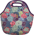 Sok It LunchTote Zippered Bag Insulated Neoprene Caddy (Succulents, Large 4.5 Quart Lunch Tote)
