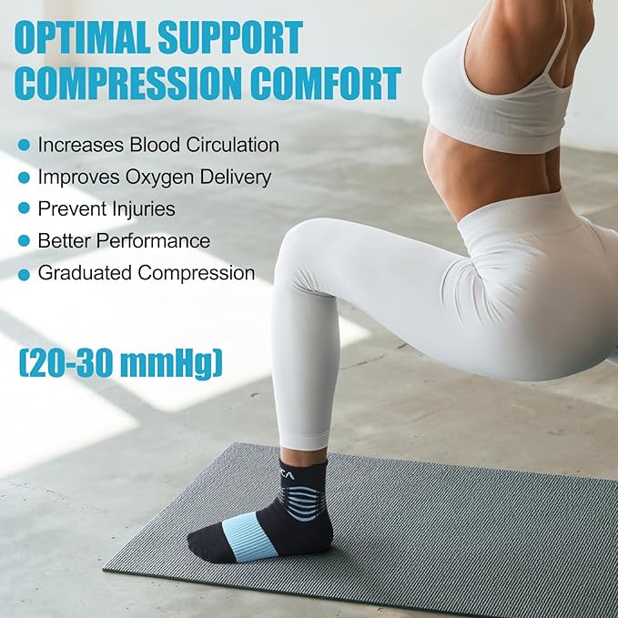 NEENCA Medical Compression Socks for Women & Men Circulation, Ankle Compression Stockings for Pain Relief, Plantar Fasciitis, Swelling, Neuropathy, Runner, Nurses, Travel, Pregnancy, Flying,20-30 mmHg