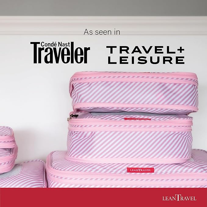 Compression Packing Cubes for Travel Organizers with Double Zipper, LeanTravel
