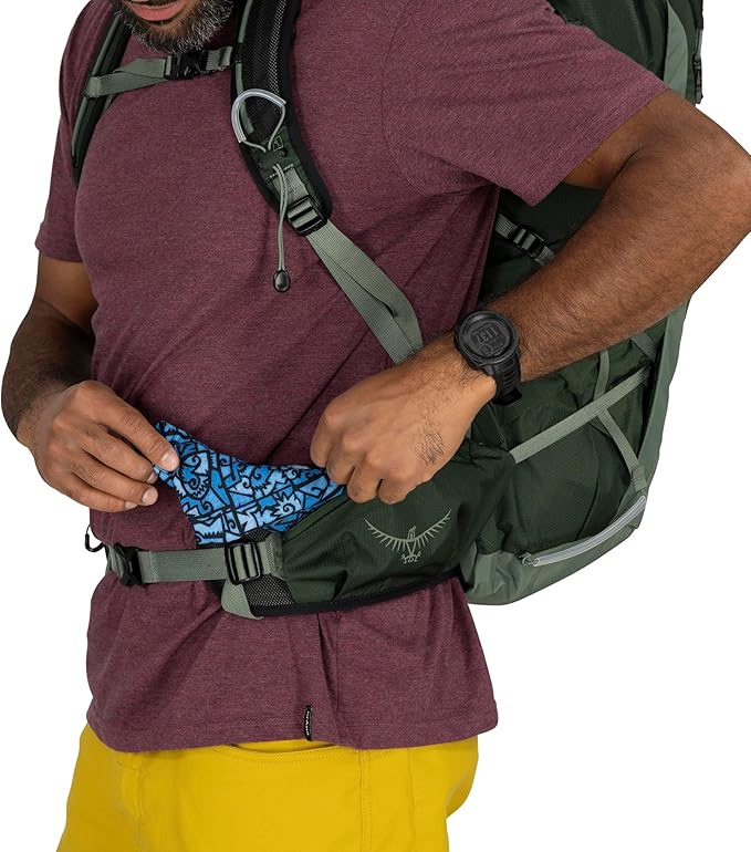 Osprey Talon 33L Men's Lightweight Hiking Backpack with Hipbelt, Phantom Grey/Dark Charcoal