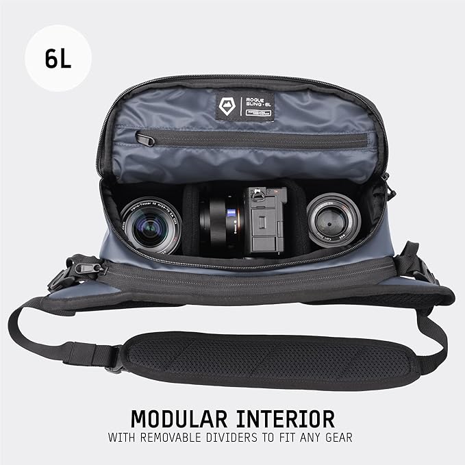 WANDRD ROGUE V1 6L Sling: Compact Camera Sling and Crossbody Bag with Fast Access, 3-Way Carry– Lightweight Everyday Bag Great for Travel, Photography, and Daily Use (Aegean Blue)