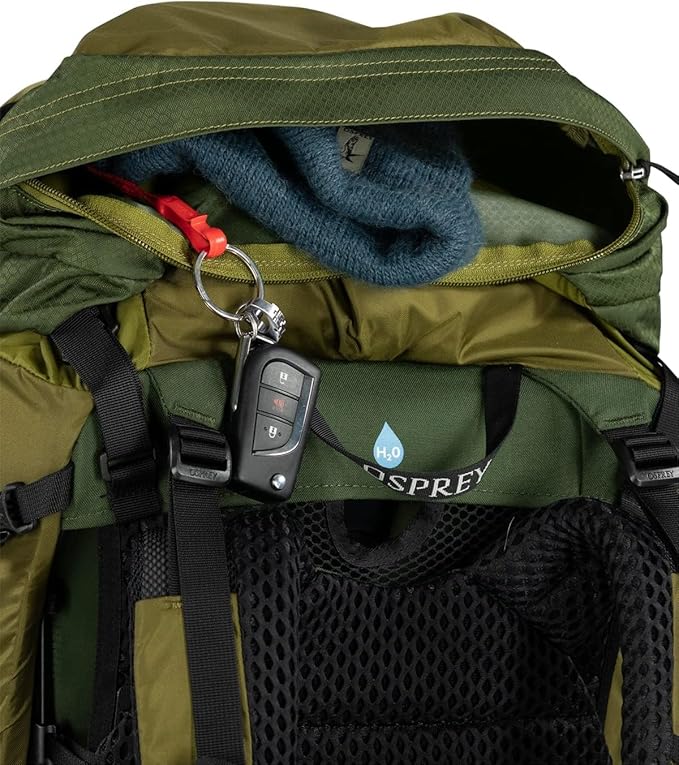 Osprey Atmos AG LT 50L Men's Backpacking Backpack, Night Shift/Scoria Blue, S/M