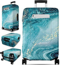 Slohif Luggage Cover for Suitcase Tsa Approved Protector - Luggage Sleeve Large Suit Case Cover Travel Stretch Baggage Case Protective Washable Fit 24-27 Inch Sea Wave M