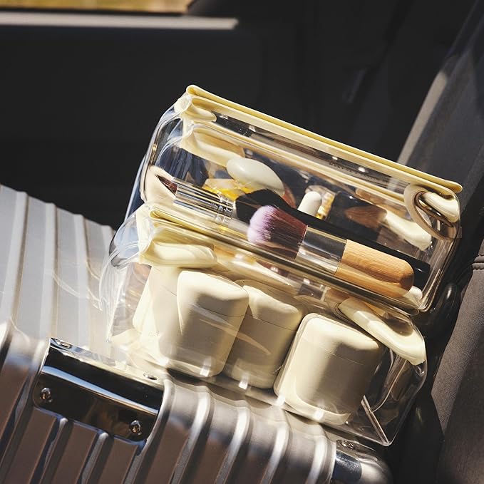 Cadence Extender - Add On to Any Flex Magnetic Containers with Lids,Extension to Travel Bottles for Toiletries - Carry On Travel Essentials For Women/Men - Adds Additional 1.43 fl oz - 3pk, Charcoal