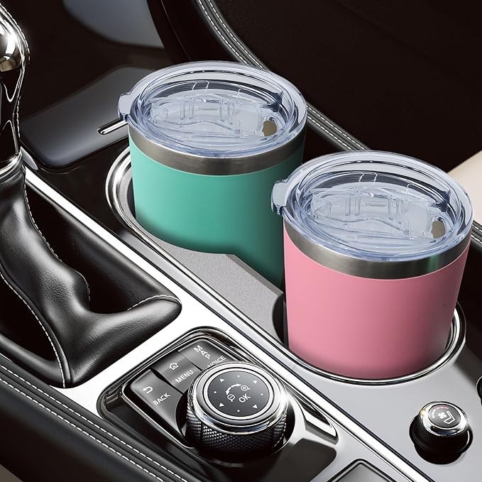 20oz Tumbler Bulk Stainless Steel Tumblers with Lid Vacuum Insulated Double Wall Travel Coffee Mug Powder Coated Tumbler Cup for Hot and Cold Drinks(Pink, 6 pack)