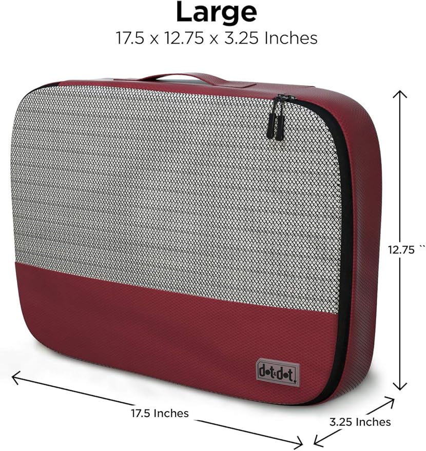 Large Packing Cubes for Suitcases - 5 Pcs Set - Travel Organizer Bags for Carry-On Luggage