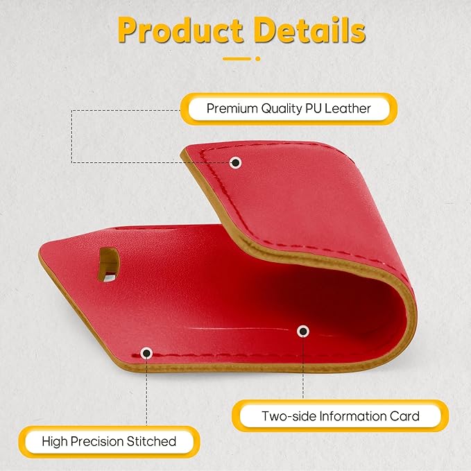 Travelambo Luggage Tags for Suitcases Faux Leather Privacy Protection 26 Pack Bag Tags Travel Accessories Essential, Deep Red