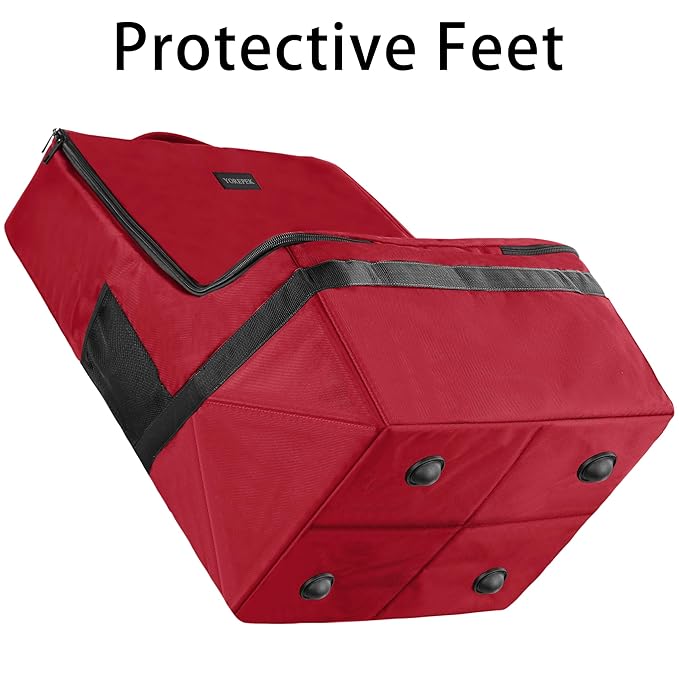 YOREPEK Car Seat Travel Bag, Padded Car Seats Backpack for Air Travel, Heavy Duty Carseat Travel Bag for Airplane, Airport Gate Check Bag (Red)