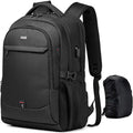 DUSLANG 17 Inch Laptop Backpack for Travel with Backpack Rain Cover College Backpack for Men Laptop Bag with USB Charging Port,Black