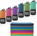 BOGI Microfiber Travel Sports Towel-Quick Dry Towel, Soft Lightweight Microfiber Camping Towel Absorbent Compact Travel Towel for Camping Gym Beach Yoga Swimming Backpacking (S:16''x32'',2Pcs-Orange)