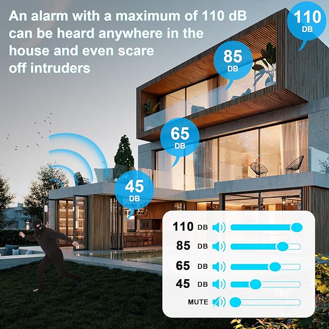 SanJie Door Chime, Wireless Door Chimes When Door Open Entry for Business/Home/Office/Store (500ft Range 26 Chimes Adjustable Volume)