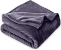 Bare Home Fleece Blanket - Throw/Travel - Ultra-Soft Lightweight for Bed, Sofa, and Couch - Luxury Microplush - Cozy Warm Blanket (Throw/Travel, Dusty Purple)