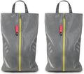 pack all Plus-Sized Shoe Bag for Travel, Water-Resistant Shoe Pouch for Gym, Odor-Resistant Soccer Cleats Bag for Sport (Grey, 2-Pack)