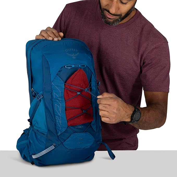 Osprey Talon 11L Men's Lightweight Hiking Backpack with Hipbelt, Black/Coal Grey