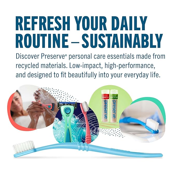 Preserve POPi Shave 5 Razor System Made with Recycled Ocean Plastic and 5-blade cartridge, Charcoal Grey