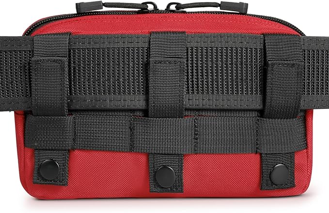 Tactical Molle Admin Pouch Utility Laser Cut EDC Tool Pouch Bag Horizontal Modular Pouches Include US Flag Patch and Keychain