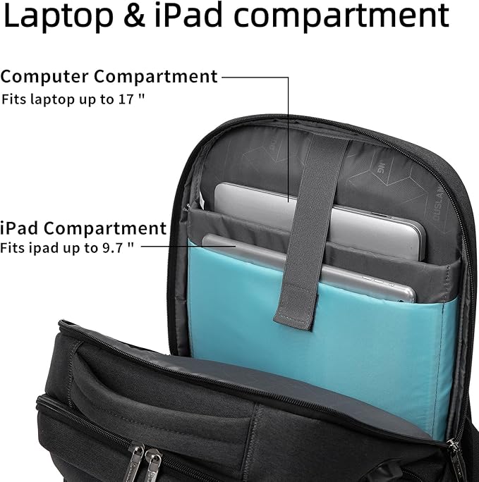 DUSLANG 17 Inch Laptop Backpack for Travel Water Resistant College Backpack for Women Laptop Bag with USB Charging Port,Red A
