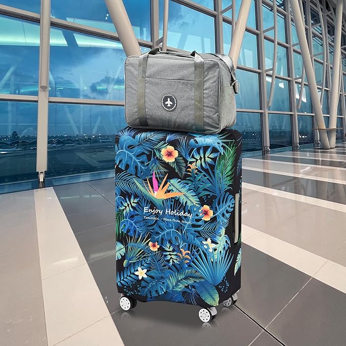 Travelkin Luggage Covers For Suitcase Tsa Approved,Suitcase Cover Protector Fit 18-32 Inch Luggage (Paradise, L)