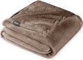 Bare Home Fleece Blanket - Full/Queen - Ultra-Soft Lightweight for Bed, Sofa, and Couch - Luxury Microplush - Cozy Warm Blanket (Full/Queen, Taupe)