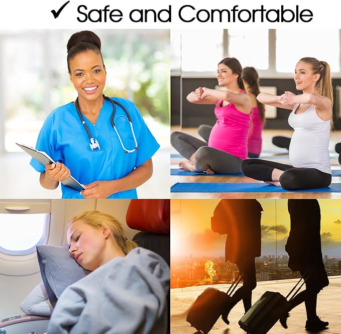 Cotton Compression Socks for Women & Men. 15-20 mmHg Support Knee-High Solid White S/M