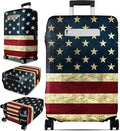 Slohif Luggage Cover for Suitcase Tsa Approved Protector - Luggage Sleeve Large Suit Case Cover Travel Stretch Baggage Case Protective Washable Fit 24-27 Inch Flag M