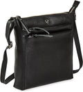 Small Soft Genuine Leather Crossbody Purse Women’s Sling Crossover Shoulder Travel Handbag with Triple Zipper