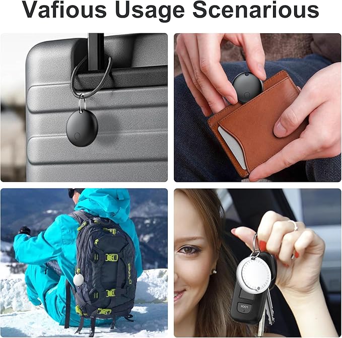 Tracker Tags-1 Pack, Pet Trackers, Item Locator Tags Works with Apple Find My | iOS Only | Replaceable Battery | Water-Resistant(1 Black)
