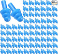 TrelaCo 200 Pairs Silicone Ear Plugs Soft Reusable Waterproof Ear Plugs for Sleeping Noise Swimming Hearing Protection Earplugs Shooting Construction Hunting Music Concerts(Blue)
