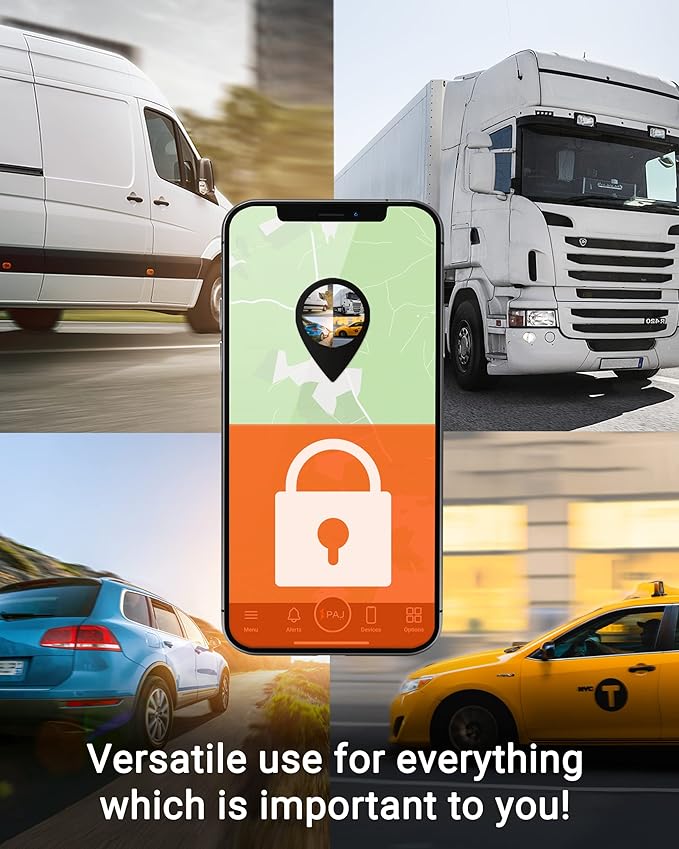 PAJ GPS OBD GPS Tracker 4G LTE, Fleet GPS Tracker, Real Time Tracking Device for Trucks & Transporters, Car Tracking with Alarm Notifications on Location, Speed Monitoring, Permanent Battery via OBD2