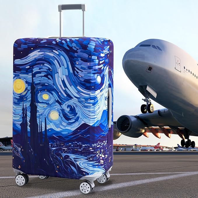 Travelkin Luggage Covers For Suitcase Tsa Approved,Suitcase Cover Protector Fit 18-32 Inch Luggage (Galaxy, M)