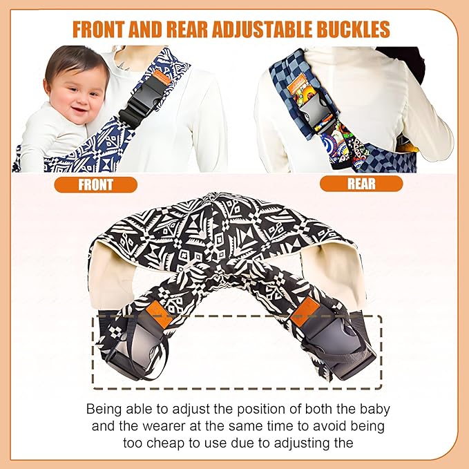 Baby Sling Carrier,Toddler Carrier, 2025 New Baby Sling,Portable and Lightweight Sling,Non-Slip Hip Seat Carrying 10-30lbs(Blacksail)