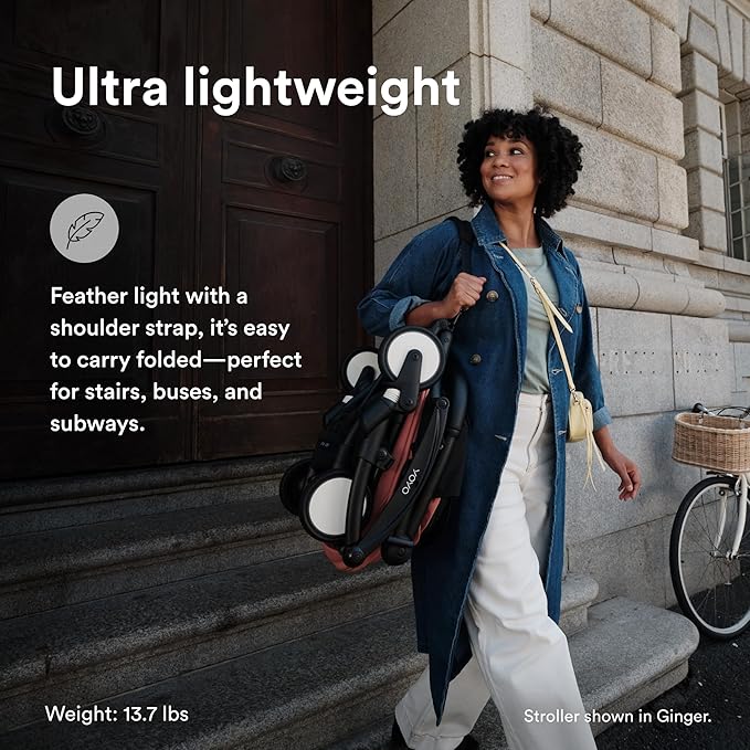 Stokke YOYO3 Stroller from 6 Months - Includes Black Frame/Aqua Seat Cushion + Canopy - Folds in & Out in a Flash - Light & Compact - Carry-On Compatible