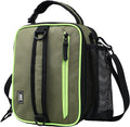 MIER Expandable Lunch Bag Insulated Lunch Box for Men to Work Travel Portable Lunchbox Bags with Shoulder Strap and Water Bottle Holder(Green)