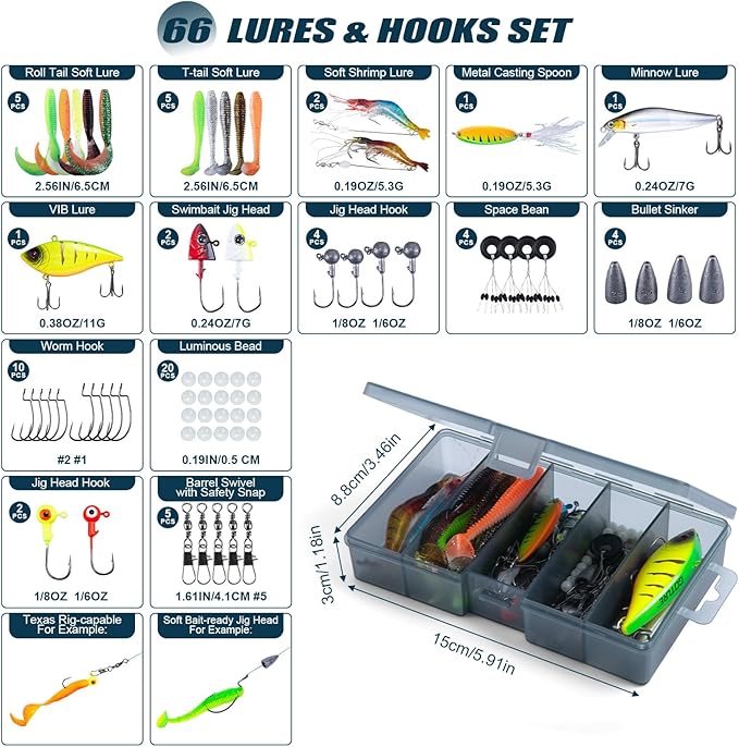 Goture Fishing Rod and Reel Combo - Carbon Fiber Telescopic Fishing Pole - Spinning Reel 9+1 Shielded Bearings Stainless Steel BB - E
