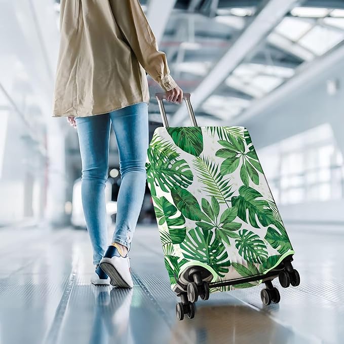 Travel Luggage Cover Suitcase Protector Fits 18-32 Inch Wheel Covers PatternedTravel Related Items Flower Luggage Protector Elastic S