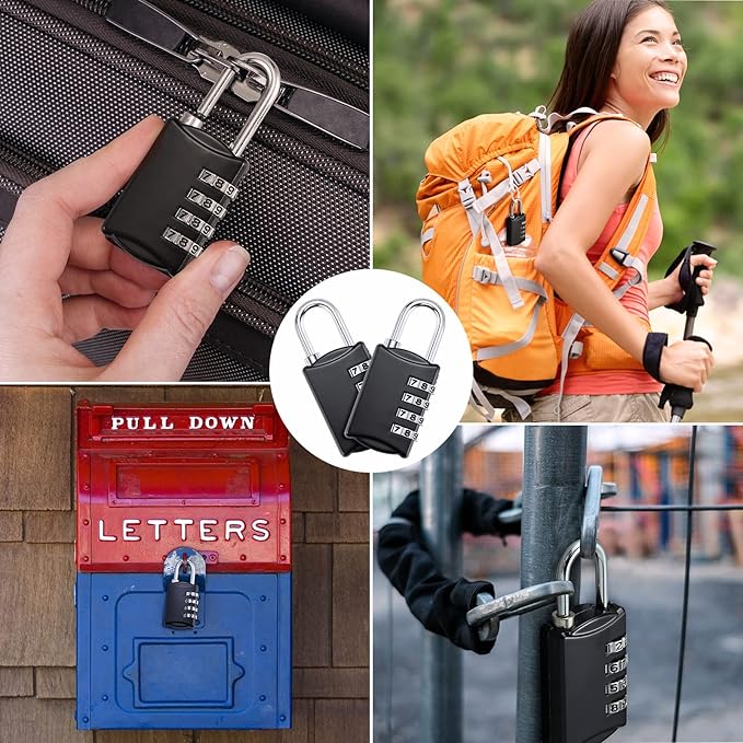 Moxweyeni 20 Pcs 4 Digit Combination Lock Small Combo Luggage Number Locks Outdoor Waterproof Padlock for Traveling Toolbox Gym Door Locker Suitcases Employee Hasp Storage