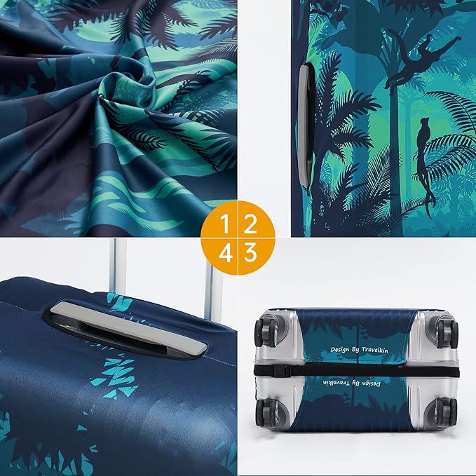 Travelkin Luggage Cover Washable Suitcase Cover Suitcase Protector Anti-scratch Suitcase cover Fits 18-32 Inch Luggage(M for 22-25 Inch Luggage)
