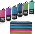 BOGI Microfiber Travel Sports Towel-Quick Dry Towel, Soft Lightweight Microfiber Camping Towel Absorbent Compact Travel Towel for Camping Gym Yoga Swimming Backpacking (XL:72''x32''+16''x16''-Blue)