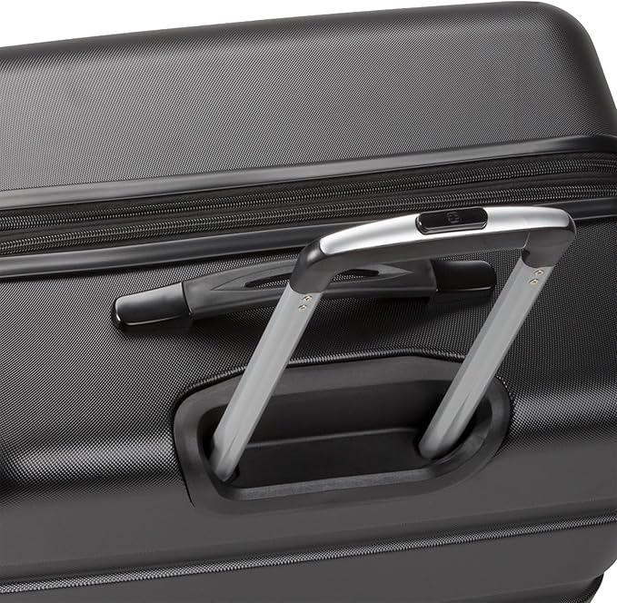 SwissGear 7366 Hardside Expandable Luggage with Spinner Wheels, Black, Checked-Large 27-Inch