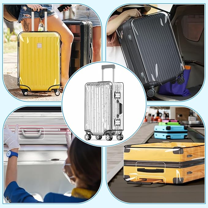Yotako Clear PVC Suitcase Cover Protectors 28 Inch Luggage Cover for Wheeled Suitcase 28''